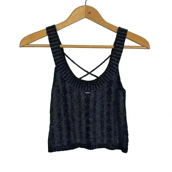 Hollister Dark Gray Chunky Knit Tank Top Size XS - Picture 2 of 4